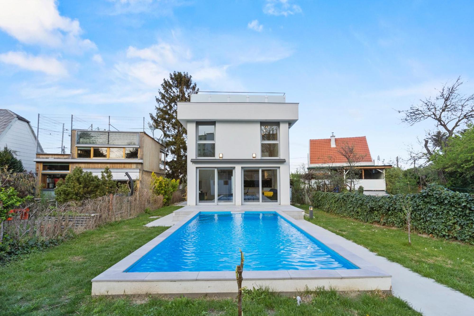 Villa Jaeger Mit Pool In Wien Buitenkant foto